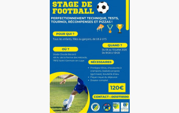 Stage football : Juillet 2026